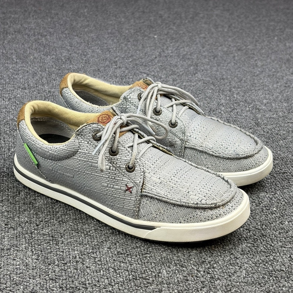 Twisted X Hooey Shoes Womens Size 7.5 Gray ecoTWX Casual Loper Moc Toe WHYC009